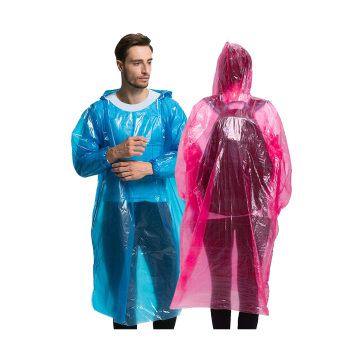 Custom Logo print PE Disposable Fishing Rain Gear for men and women Rain Ponchos Rain coat